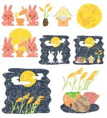 かわいいお月見イラスト無料素材 お月見 イラスト 十五夜 イラスト 子供の絵