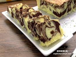 Kek butter terover gebu, kek lapis yang extra lazat dan swiss roll yang terover lembut. Marble Butter Cake Mykitchen101en Com