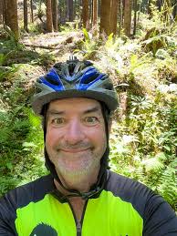 Excitement for a long downhill bike ride