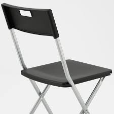 Classic wooden chairs, chairs with upholstered seats and high backs, and chairs with rounded backs. Gunde Folding Chair Black Ikea