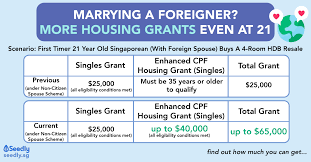 Please refer to housing loans from financial institutions for more information on the loan ceilings for purchase of new flats. Married To A Foreigner You Can Get Up To 40 000 In Additional Housing Grants Even At 21