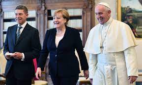 First husband meaning she had a second, but kept the first ones name?? Pope Francis Encourages Chancellor Merkel To Continue The Fight Against Climate Change America Magazine