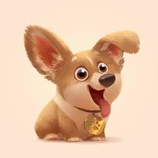 Puppy Day Lynn Chen On Artstation At Https Www Artstation Com Artwork 6loov Corgi Art Dog Illustration Dog Drawing