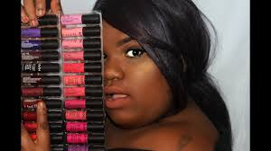 5.0 out of 5 stars awesome! Nyx Soft Matte Lip Cream Vault Swatches Of All 36 Shades On Dark Skin Youtube
