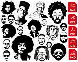 Afro Man Svg Black Man Svg African American Svg Afro Hair Etsy Afro Men Afro Afro Hairstyles