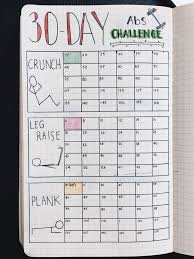 Challenge Layout For Bullet Journal Bullet Journal 30 Days Journal Bullet Journal Tracker