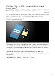 When a network is locked, you'll see a small padlock. What Is An Unlocked Phone What Does Network Locked Mean