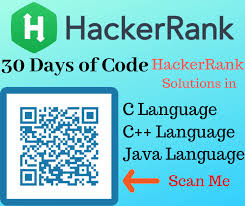 Our 11,000 engineers are here to help you adopt new technologies and ready to step in when they let you down. 30 Days Of Code Hackerrank Solutions Tutorials Bookmarks