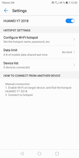 Untuk oengetahuan anda semua bahwa,jumlah port atau lubang terminal internet langsung yang di miliki oleh modem zte f609 adalah 4 lubang,dan masing masing lubang bisa kita. Use Phone As Modem Huawei Y7 Prime 2018 Android 8 0 Device Guides