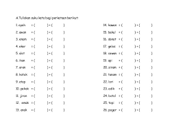 Kedua suku tersebut memiliki kebudayaan yang berbeda. 182950068 Latihan Suku Kata Tahun 1