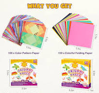 Amazon.com: Craft Origami Paper Kit for Kids - Colorful Art Supplies for  Girls and Boys Ages 5 6 7 8 9 10 11 12 Valentines Day Gift Airplane Travel  ...