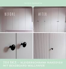 Hallo, ich möchte mir einen großen schiebetürenschrank kaufen. Ikea Hack Pax Kleiderschrank Makeover Mit Beadboard Wallpaper
