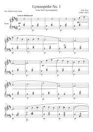 Gymnopedie No 1 Sheet Music For Piano Download Free In Pdf Or Midi Sheet Music Piano Sheet Music Music