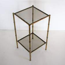 1970s vintage side table by 'allegri parma'. Bronze Faux Bamboo Side Table By Maison Bagues 1950s 86569