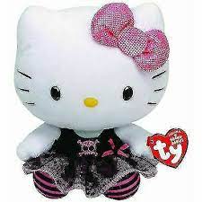 Ty Beanie Babies Plush By Sanrio Black Pink Skull 40990 Hello Kitty Punk For Sale Online Ebay