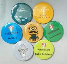 Choose from 3 button badge sizes. Multicolor Pin Button Badge Size 58mm 44 Mm Abhishek Products By S K Graphics Id 11130810897