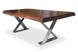 Timber + gray on instagram: Live Edge Organic Industrial Coffee Table X Frame Hardwood Nickel Rustic Deco Incorporated