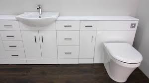 Glass shelving) that are great material choices. High Gloss White Fitted Bathroom Furniture Youtube
