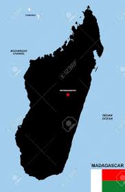 Ainsi, avec une superficie totale de 586486 km2 et une population de 4 574040 habitants, madagascar a une densité générale de 7,8 habitants par km2. Taille Tres Importante Madagascar Noir Illustration De La Carte Banque D Images Et Photos Libres De Droits Image 23087231