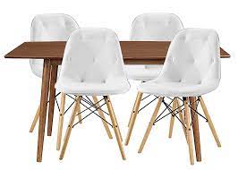 Check spelling or type a new query. Walker Edison Rectangular Mid Century Modern Wood Dining Table Set Of 5 White Brown Bb60mcpu5wh Best Buy