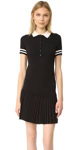 Buy It Now Red Valentino Polo Dress Black Cream A Red Valentino Mini Dress In A Preppy Polo Style A Polo Dress Black Dress Outfit Casual Knitwear Fashion