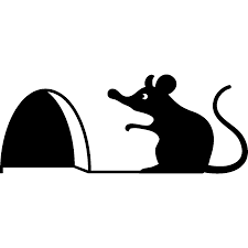 Sticker Trou De Souris Avec La Souris Assis Souris Dessin Musique Stickers Muraux