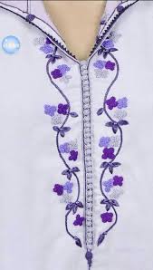 Pour Najia Embroidery Neck Designs Embroidery On Clothes Neck Designs