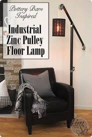 Here's is a cool lamp project. One Of A Kind Pulley Floor Lamp Knockoffdecor Com