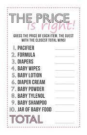 The Price Is Right Pink Printable Baby Shower Games Girl Etsy Baby Shower Funny Baby Shower Printables Online Baby Shower