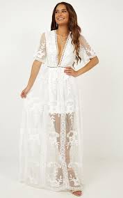 Love Spell Maxi Dress In White Lace Showpo White Lace Maxi Dress Lace White Dress Lace Dress Boho
