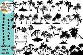 Palm Tree Silhouettes Ai Eps Png Palm Tree Island Palm Tree Silhouette Illustration Design