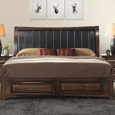Prepac series 9 wooden king floating headboard with nightstands in espresso by prepac furniture. King Bed Frame With Storage Ideas On Foter