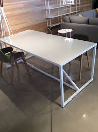Lg Blu Dot Strut Table In White Work Table Or Dining Table
