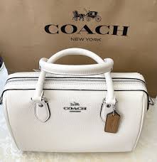 Coach Chalk Light Violet Rowan Satchel With Checkerboard Print CR102 for  sale online