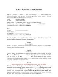 Kumpulan Contoh Contoh Surat Perjanjian Kontrak Kerjasama Supplier Terbaru 2020 Untuk Menulis Surat Baik Dan Benar Gawe Cv