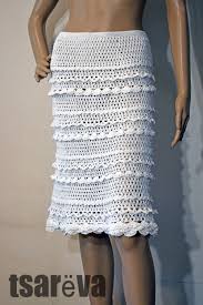 Knitted skirt with ruffle Dorothy. Hook, cotton в интернет-магазине на  Ярмарке Мастеров