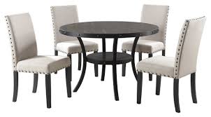Get set for round dining table at argos. In Stock 5 Piece Darlington Antique Black Round Dinette Set Transitional Dining Sets By Furniture Import Export Inc Houzz