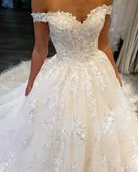 Off Shoulder Lace Wedding Dresses A Line Miss Zhu Bridal Ball Gowns Wedding Wedding Dresses Lace Ball Gown Wedding Dress