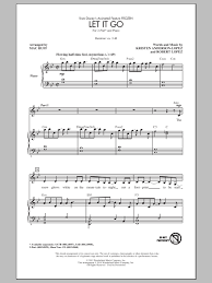A user requested sheet music with lyrics, so here is the link for the pdf of the music with english lyrics. Let It Go From Frozen Arr Mac Huff Sheet Music Idina Menzel 2 Part Choir