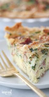 Spinach Bacon Swiss Quiche Hands Down My Favorite Quiche Recipe A Must Try Recipes Yummy Breakfast Quiche Recipes