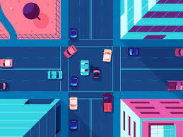 Autonomous Intersection Motion Graphics Design Motion Design Animation Animation Design