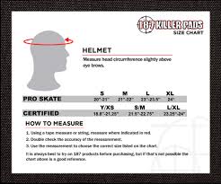 size charts 187 killer pads