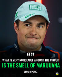 Not sure it works like that Franco 😅 Franco: “there was a smell of  marijuana, if they dope test the drivers now, I think we'll all be  positive” Sergio Perez and Franco