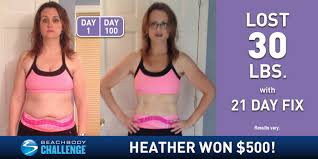 The last few pounds can be the hardest. 21 Day Fix Results Heather Lost 30 Pounds In 100 Days The Beachbody Blog