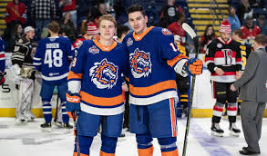 Sebastian aho discusses the hurricanes' win against the blues mar 1, 2019. Datei Sebastian Aho And Michael Dal Colle Jpg Wikipedia