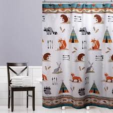 Mainstays Kids Woodland Creatures Fabric Shower Curtain 1 Each Walmart Com Kids Shower Curtain Animal Bathroom Decor Kids Bathroom Themes
