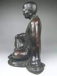 石叟紫銅掐銀絲羅漢坐像 大英博物館 british museum in 2021 buddha statue statue asian art
