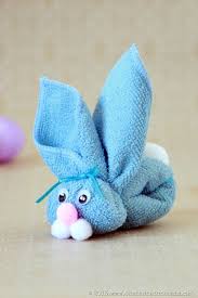 Washcloth Bunny Kid S Craft Animal En Serviette Fete De Paques Anges De Noel