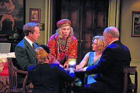 A spiritualist medium holds a seance for a writer suffering from writer's block but accidentally summons. Blithe Spirit Review Jennifer Saunders Shines In Playful Ghost Story Cityam