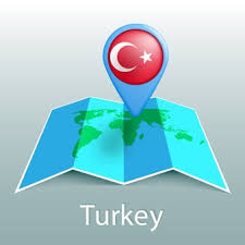 Interactieve wereldkaart te downloaden als pdf. Turkije Kaart Vlag En Nationale Embleem Premium Vector